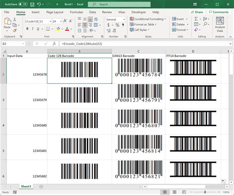 barcode generieren excel